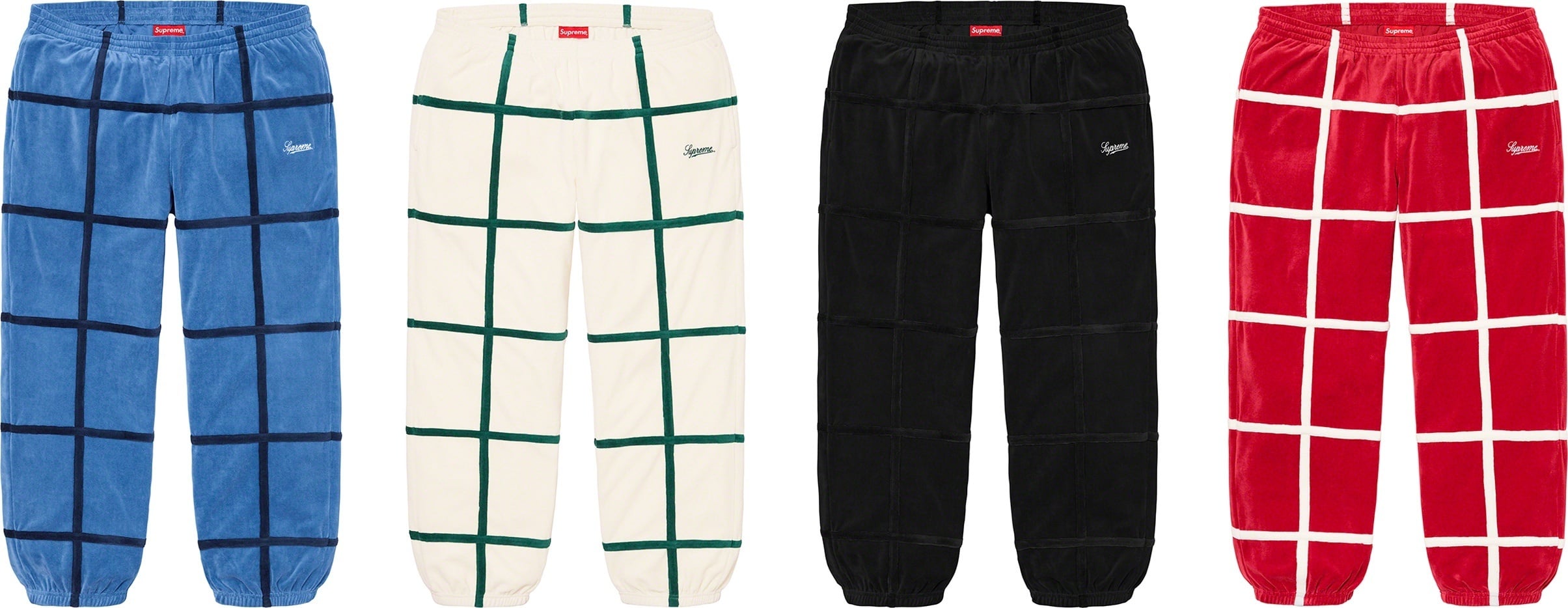 Grid Taping Velour Pant